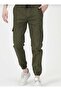 Linen Cargo Pocket Canvas Trousers with Elastic Waist - 6