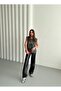 Anthracite Front Tie Wool Vest - 4629 - 3