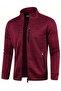 Ghassy Co. Men's Gray Surface Lightweight Windproof Full Zipper Fleece Jacket