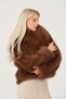 Women's Brown Faux Fur Jacket 12346150 Eva-1 - 4