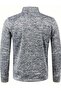 Ghassy Co. Men's Gray Surface Lightweight Windproof Full Zipper Fleece Jacket - 3