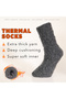 Unisex 2 Pairs of Thermal Winter Thick Socks – Gray – Keeps Warm in Cold Weather, Fits Inside Y Wool to 41-46 - 7