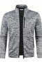 Ghassy Co. Men's Gray Surface Lightweight Windproof Full Zipper Fleece Jacket - 2
