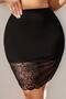 Basic Pencil Skirt - Lace Detail Mini Skirt, Waist Liqra and Elastic - 6