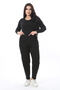 Women's Plus Size Black High Waist Mom Jeans 65N38499 - 4