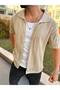 Shirt Oversize Anti-Sweat Mesh Fabric Button Closure Italian Collar Loose Fit Casual Shirt - 4