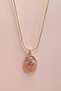Steel Gold Stone Necklace