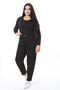 Women's Plus Size Black High Waist Mom Jeans 65N38499