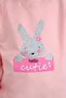 Girl's Sweatshirt Cute Glittery Bunny Printed 1.5-5 Years, Pink - 4