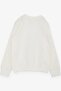 Girl's Sweatshirt Cute Glittery Bunny Printed 1.5-5 Years, Ecru - 4