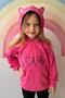 Girl's Sweatshirt with Embroidered Text and Printed Lettering, Ages 2-6, Pink - 2