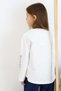 Girl's Long Sleeve T-Shirt with Colorful Lettering and Floral Print, Ages 3-8, Ecru - 2