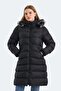 Garlic Women's Black Winter Long Parka Coat Coat - 2