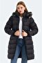 Garlic Women's Black Winter Long Parka Coat Coat