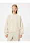 Basic Oversize Sweatshirt Crew Neck Long Sleeve Ribbed Embossed - 3