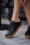 Black-White Women's Retro Sole Detailed Sneakers - 8