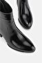 Women's Black Patent Leather Genuine Natural Leather Number 36-41 Thick Heel Boots & Booties - 2