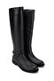 Women's Genuine Leather Black Leather Classic Boots - 2