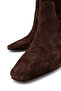 Women's Genuine Leather Brown Suede Heeled Boots - 3