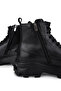 Men's Genuine Leather Black Leather Casual Boots - 4