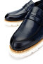 Men's Genuine Leather Navy Blue Casual Shoes - 4
