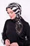 وشاح كريستالي لامع بنمط قدم الغراب وحمار وحشي الفهد