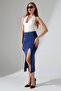 Women's Front Slit Skirt Lycra Midi Length / Women's Midi Length Skirt With Front Slit Lycra