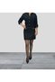 Silvery Black Tweed Fabric Mini Size Front Ornamental Cover Pocket Buttoned Lined Lightweight Bell Skirt - 2