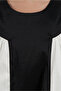 Girl's Contrast Color Black Dress - 4
