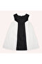 Girl's Contrast Color Black Dress - 3
