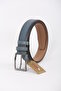 3.5 cm Indigo Blue Leather Belt - 2