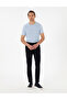 Navy Blue Slim Stretch Jogger Fit Canvas Trousers 50305839-Vr033