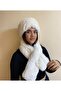 Furry Plush Heart Hat and Scarf Set - Winter Faux Fur Valentine's Day Gift - 5