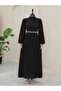 Hakim Balloon Sleeve Belted Dress - Black