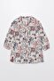 Women's Ecru Leak Neck Floral Print Blouse - 5