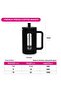 French Press Coffee and Tea Maker 600mL, Thick Borosilicate Glass Black - 5