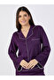 Solid Piped Button Through Shirt & Pyjama Set - 3