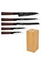 6-Piece Knife Set Solveig with Wooden Block 420J2 Steel