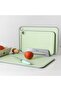 3-Piece Chopping Boards 41x28 cm. 36x24 cm. 31x20 cm With Holder Green Plastic+ TPR - 5