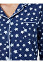 Cotton Linen Star Print Shirt and Pyjama Set - 3
