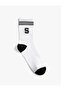 College Socks Embroidered Color Block