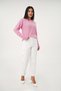 Pink Knitwear Sweater - Crew Neck, Plain Model - 2