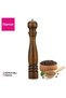 Pepper Mill Wooden Body With Zinc Alloy Grinder Dark Brown 35x6cm - 3