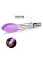 Silicone Tongs 17.5cm, Stainless Steel Handle Locking Tongs (Purple) - 3