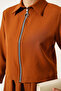 Women's Zippered Flared Skirt Double Suit - 3
