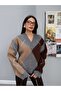 Anthracite V-Neck Diamond Pattern Sweater - 4