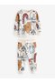 Children's New Season 100% Cotton Combed Candy Cookie Man Themed Themed Elastic Leg Pajamas Set - 2