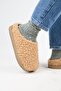 (Orlina) Women's Tedy Sabo Platform Caramel Slippers - 5