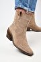 (Gona) Women's Genuine Leather Front Trock Cowboy Special Distressed Mink Boots - 5
