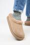 (Jana Furry) Women's Genuine Leather Flat Platform Mink Slippers - 5